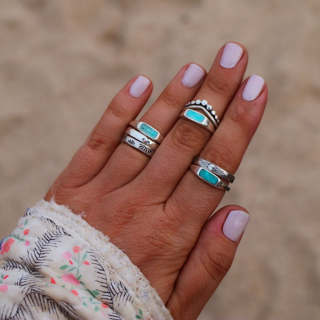 Sacred Signet Ring – Turquoise Inlay Sterling Silver | Sozo
